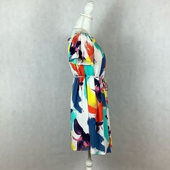 Sz M Hello Miz Multicolored Retro Maternity Dress - Picture 2 of 7